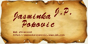 Jasminka Popović vizit kartica
